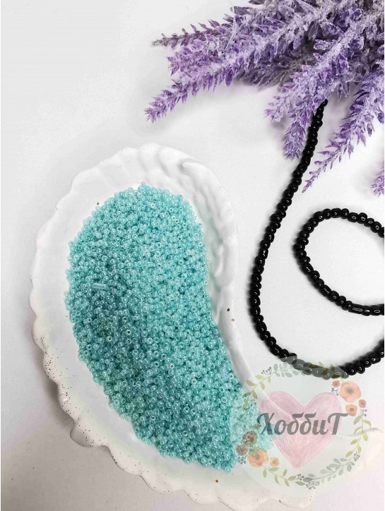 Бисер 13/0 класс А, калиброванный Чехия (аквамариновый перламутровый)